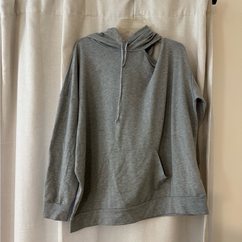 Main Strip Gray Sweater Pullover Hooded